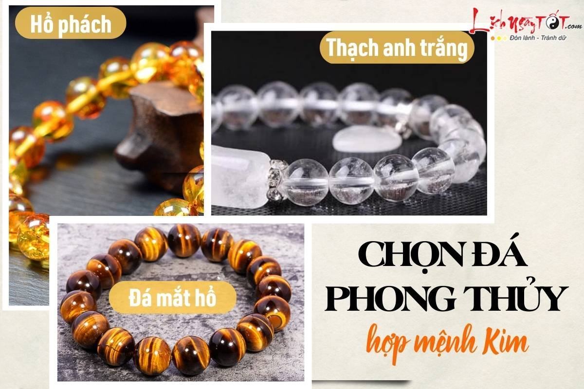 Chon mau da phong thuy hop menh Kim