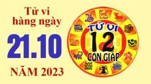 Tử vi hôm nay, xem tử vi 12 con giáp hôm nay ngày 21/10/2023: Tuổi Dậu gia đình hòa thuận