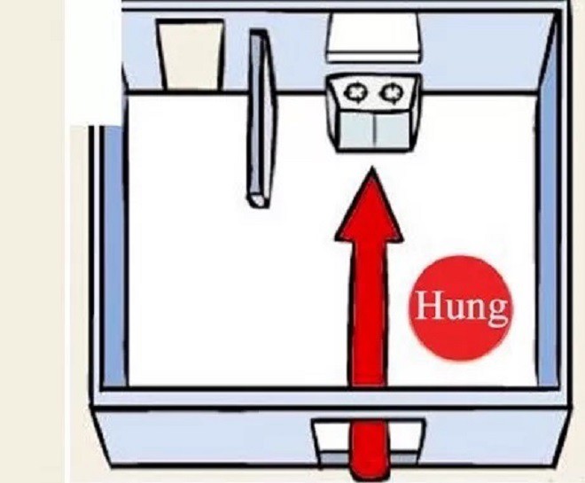 Bếp nấu đặt đối diện cửa là một điều không tốt trong phong thủy nhà bếp