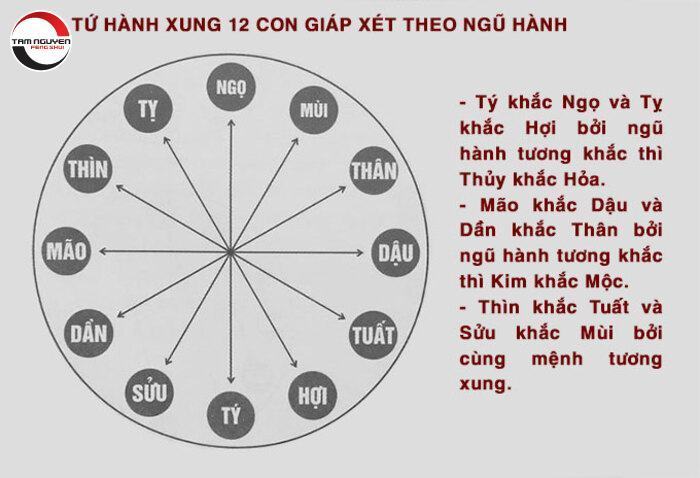 dần thân tỵ hợi tứ hành xung