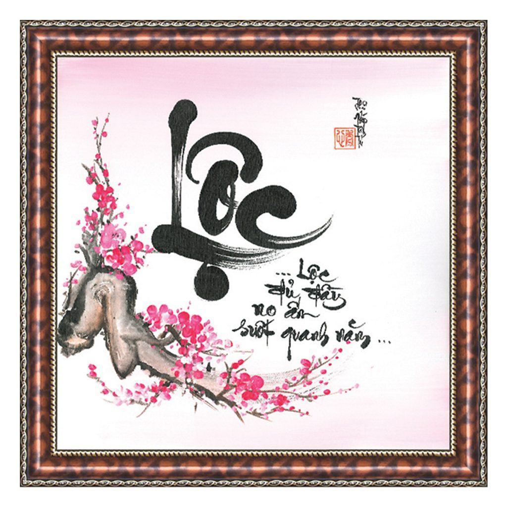 Tranh thư pháp chữ Lộc