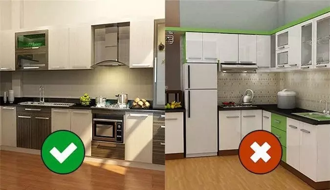 Nên kiêng đặt bếp ở những hướng nghịch phong thủy để luôn được may mắn