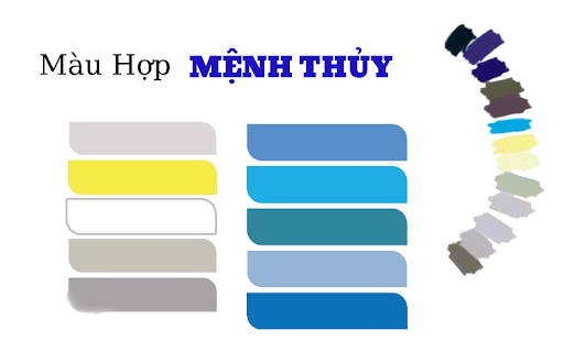 Xanh da trời là màu đặc trưng của người mệnh Thủy