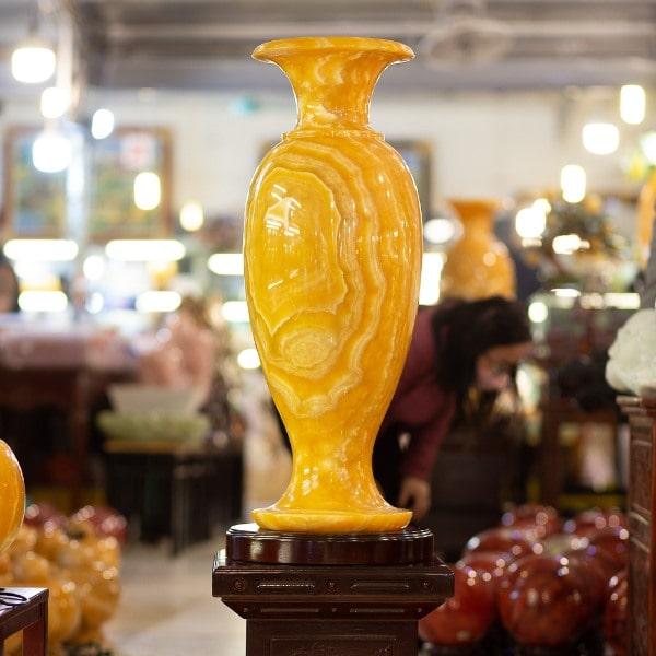 Lục bình đá ngọc Onyx vàng