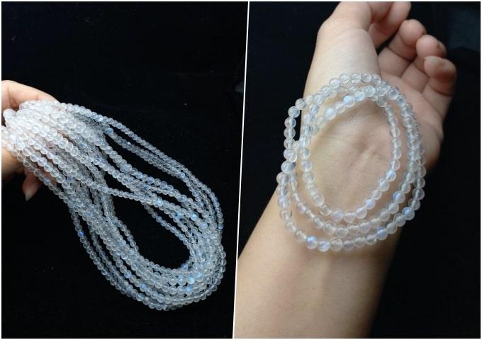Vòng đá mặt trăng moonstone