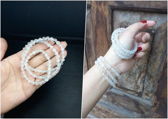 Vòng đá thạch anh trắng