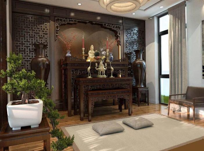 Bàn thờ đối diện phòng ngủ