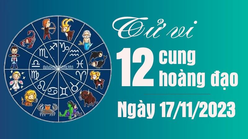 Hình ảnh tổng quan tử vi 12 cung hoàng đạo ngày thứ Sáu 17/11/2023 với các biểu tượng chiêm tinh