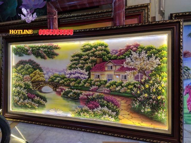 tranh đá quý phong cảnh, tranh đá quý