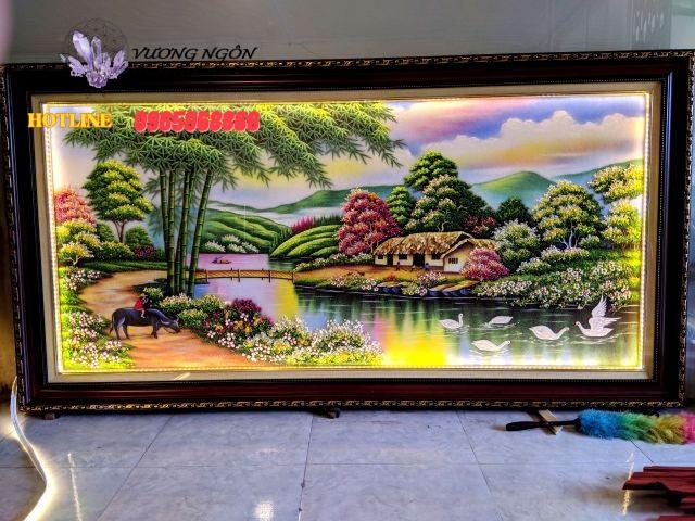 Tranh đá quý đồng quê, tranh đá quý