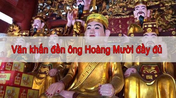 Bài Văn Khấn Đền Ông Hoàng Mười Chuẩn Nhất