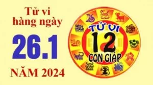 Tử vi hôm nay, xem tử vi 12 con giáp hôm nay ngày 26/1/2024: Tuổi Tuất xã giao tốt đẹp