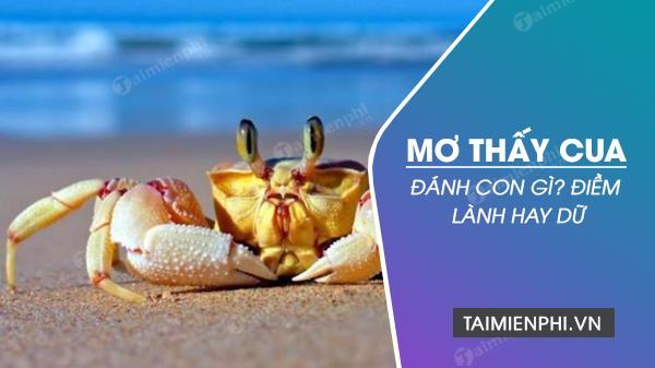 Mơ thấy cua là điềm gì? Nên chọn số mấy để trúng lớn nhất?