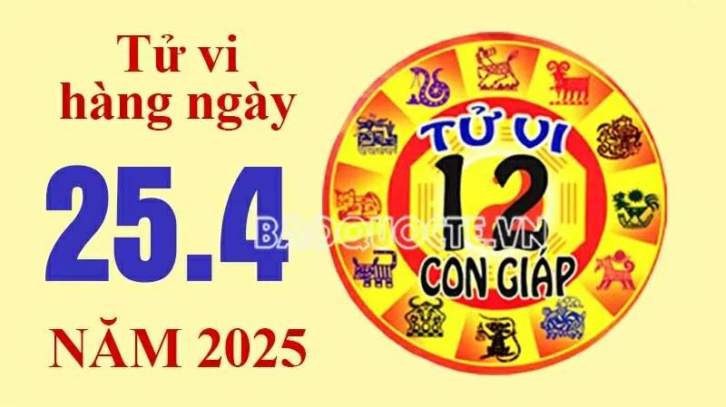 Tổng quan lá số tử vi ngày 25/4/2025 cho 12 con giáp