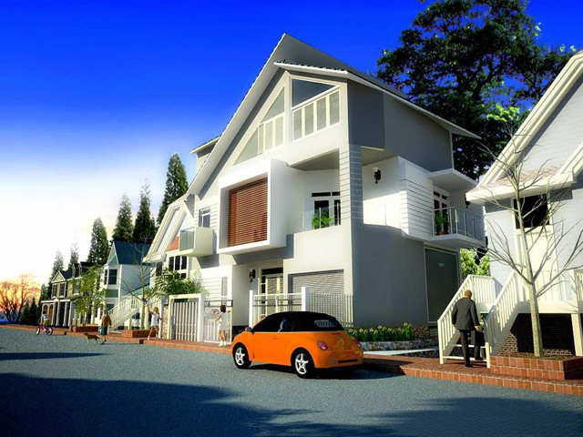 Minh họa nguyên tắc phong thủy nhà hướng Tây theo Bát trạch với cung Đoài hành Kim