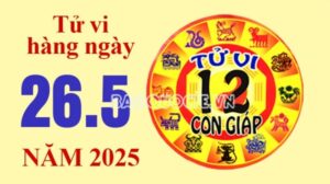 Tử vi hôm nay, xem tử vi 12 con giáp hôm nay ngày 26/5/2025: Tuổi Tỵ công việc cần tập trung