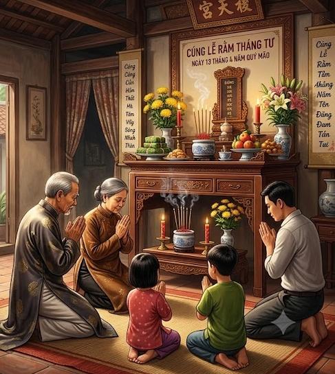 Các bước thực hiện nghi lễ nợ nghiệp ngày 13/4