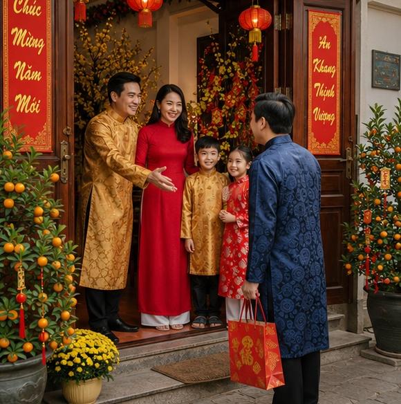 Gia đình Việt đón khách xông đất đầu năm