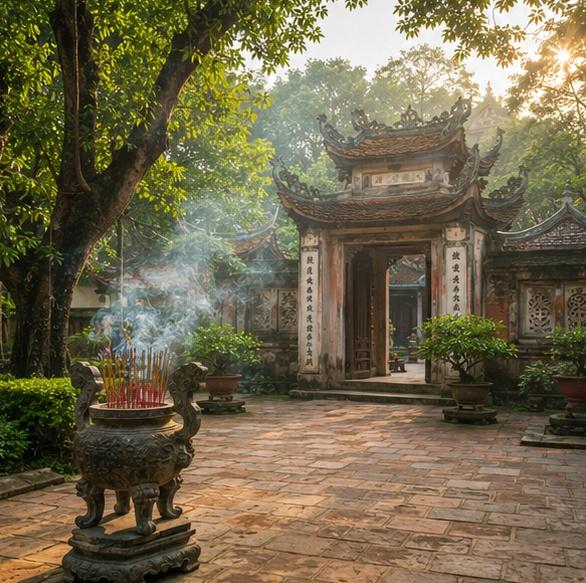 Một ngôi chùa cổ kính với không gian yên bình