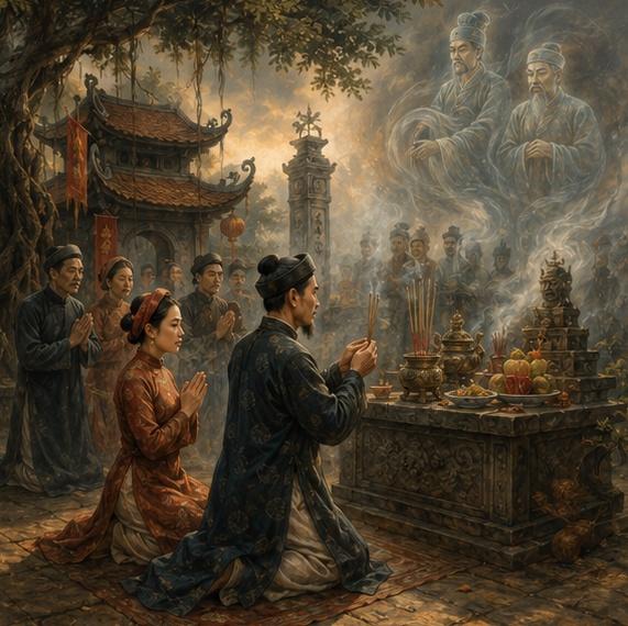 Hình ảnh minh họa nguồn gốc cổ xưa của văn khấn trong văn hóa Việt Nam