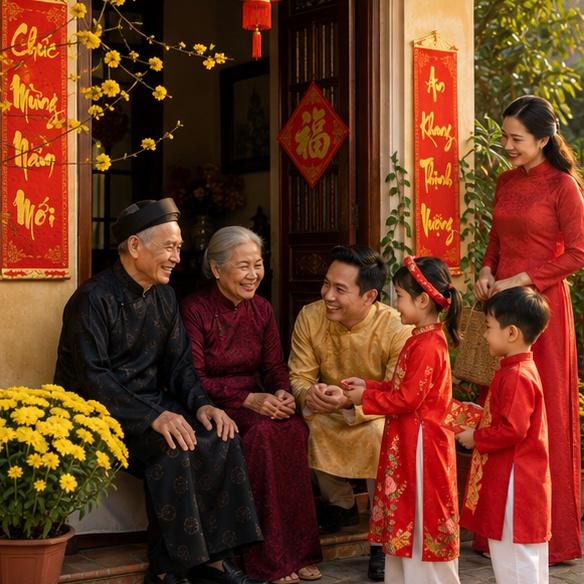 Phong tục xông đất đầu năm mang lại may mắn cho gia đình
