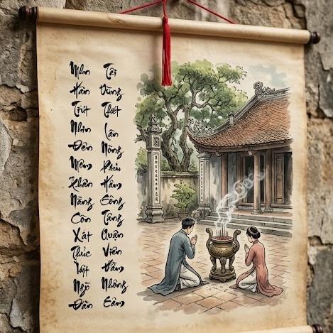 Mẫu văn khấn truyền thống bằng chữ Hán