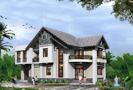 Tâm nhà chính là trọng tâm của mặt bằng ngôi nhà đó, giống như trọng tâm của một hình đa giác bất kì.