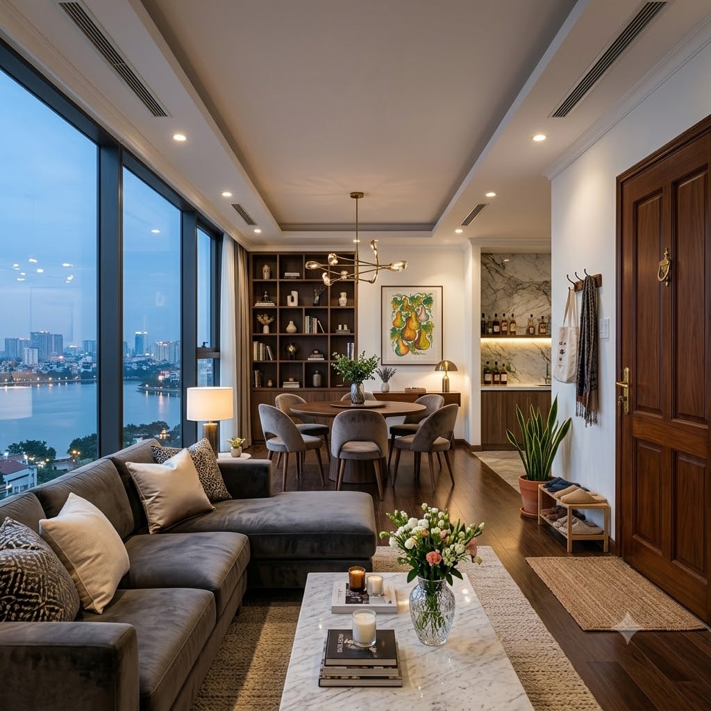 Khác với những vật phẩm có hình dáng sắc nhọn hoặc mang tính phản chiếu mạnh, quả bầu tạo cảm giác mềm mại, gần gũi và phù hợp với nhiều phong cách nội thất.